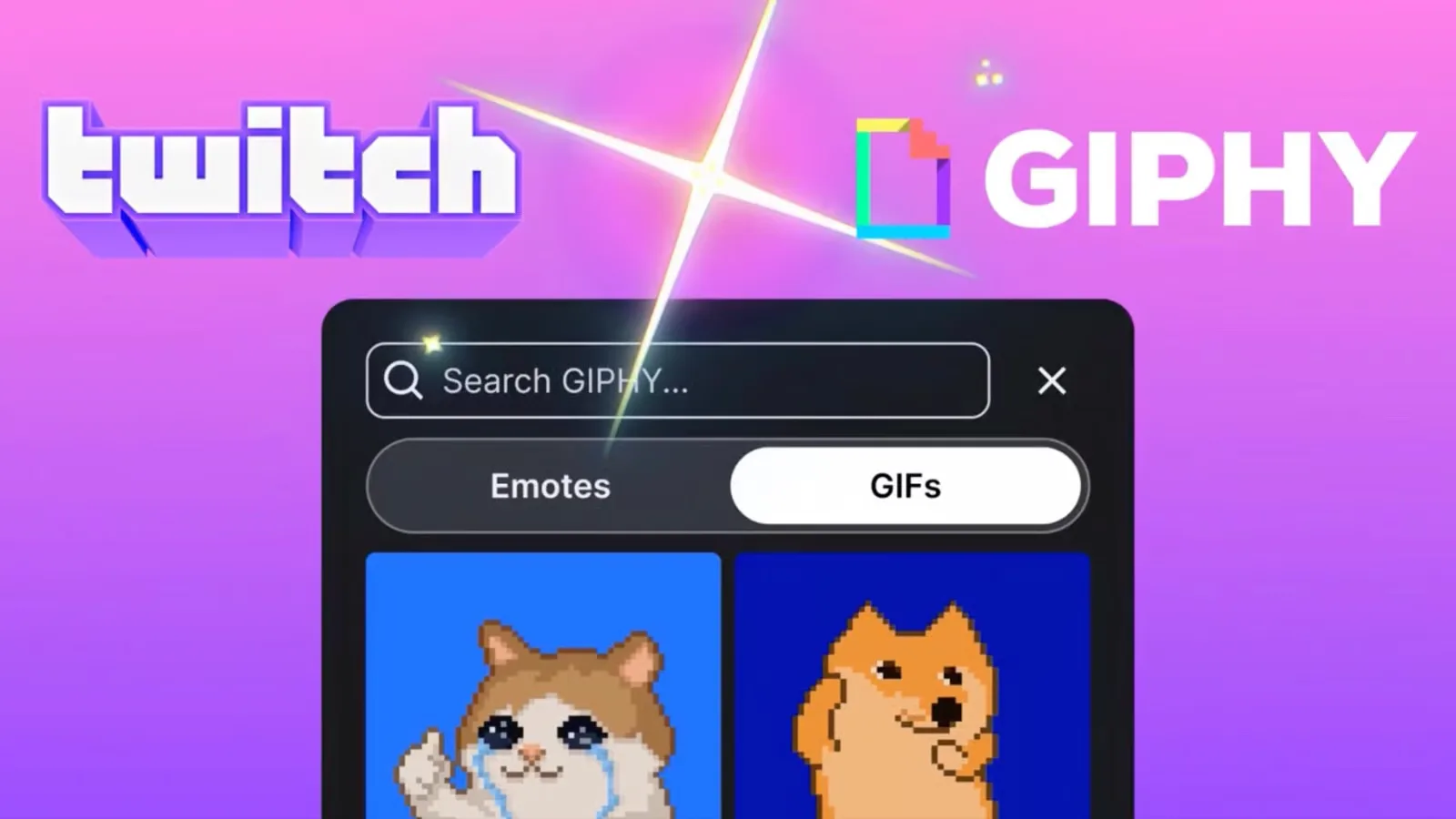 Логотипы Twitch и GIPHY