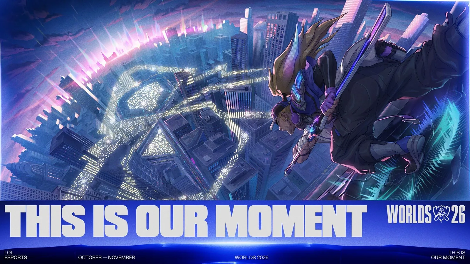 Ключевой арт Worlds 2026 с надписью This Is Our Moment